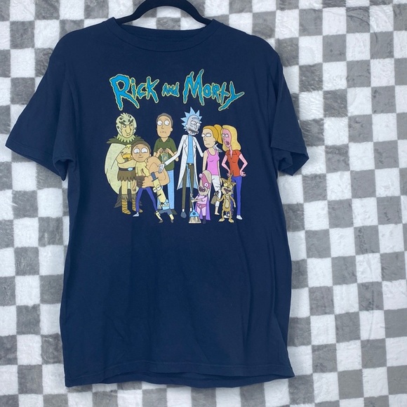 Rick and Morty T-shirt medium all crew characters - Picture 2 of 5